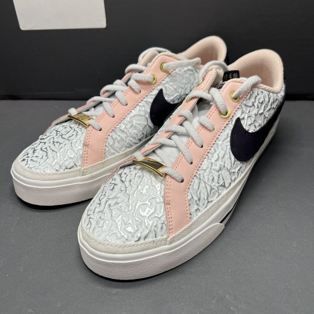 Nike Court Legacy SDC White Pink Silver Serena Williams DJ1454-100 Women Size 7 - Picture 2 of 13
